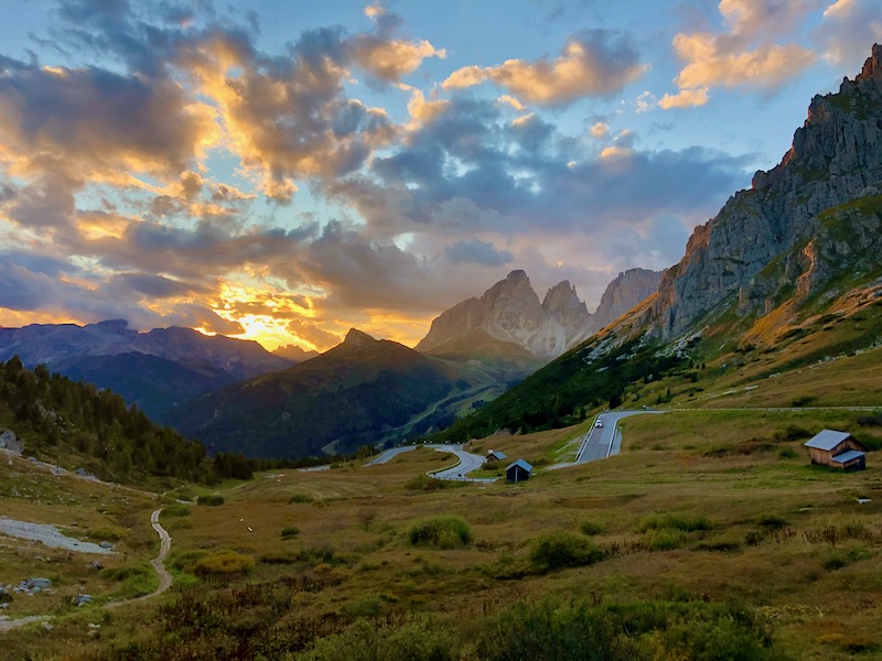 Pordoi Pass Dolomites Italy
